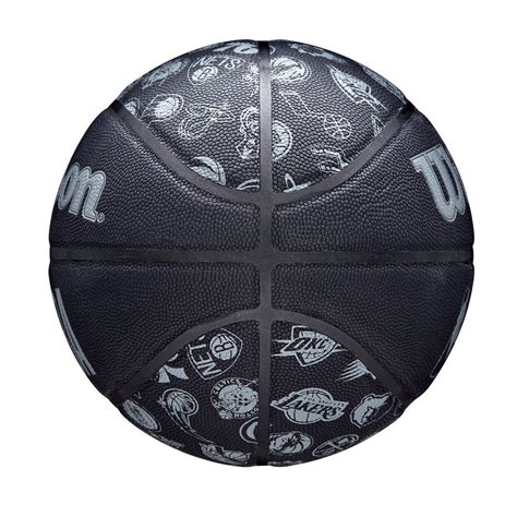 Wilson NBA All Team Logo Premium Outdoor Basketball - Black (7 ...