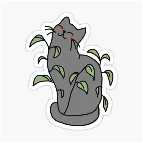 "Blushing Cat" Sticker for Sale by heatherandmoss | Redbubble