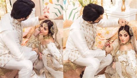 Muneeb Butt, Alizeh Shah collaborate for ethereal white wedding