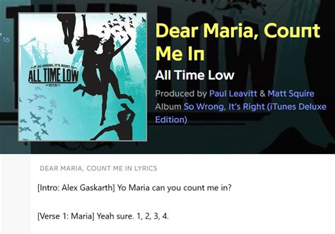 Dear Maria, Count Me In - All Time Low : r/HelicopterAddict