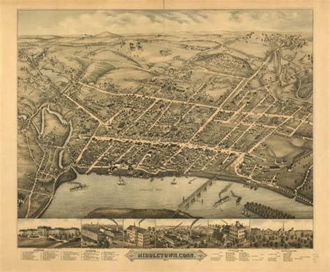 Historic Map - Middletown, CT - 1915 | World Maps Online