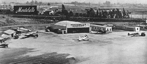 The Montebello, California airport which closed down in the 1950s ...