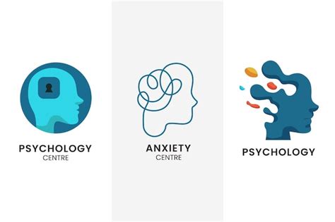 Free Vector | Flat design mental health logo collection