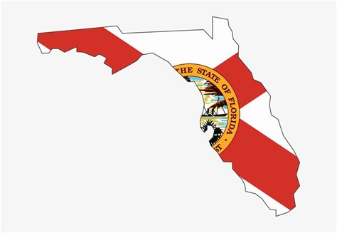 Florida Map Flag - Florida State Flag Map - Free Transparent PNG Download - PNGkey