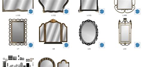 European mirror Sketchup model download ID: 132000004 (Hillhome) - 3D ...