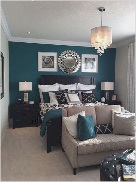 Gray And Teal Master Bedroom Ideas : And elegant color contrasts, like in a teal and gray.