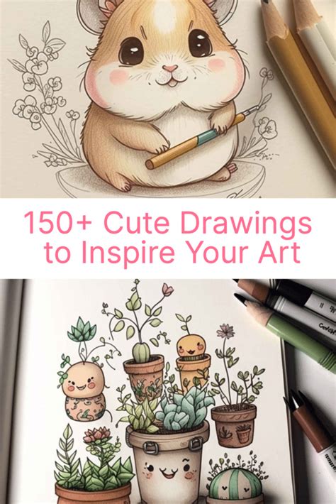 150+ Cute Drawings for Adorable Inspiration - Artsydee | Drawing, Painting, Craft & Creativity