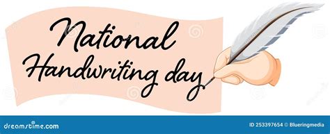 National Handwriting Day Concept Stock Vector - Illustration of clip ...