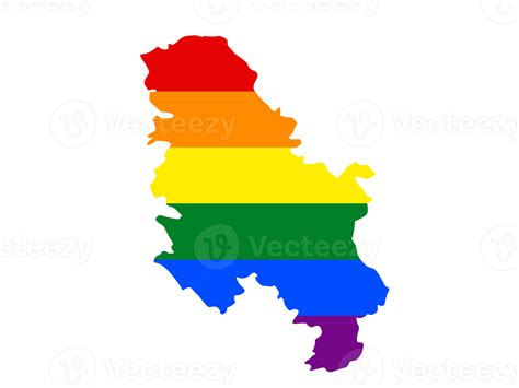 lgbt bandera mapa de el serbia png arco iris mapa de el serbia en colores de lgbt 20914904 PNG