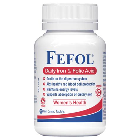 Fefol Daily Iron & Folic Acid 30 Tablets – Discount Chemist