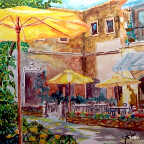 "Sidewalk Cafe" by Jim Phillips | Redbubble