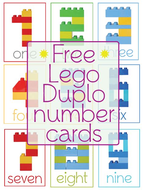 Lego duplo number cards – Artofit