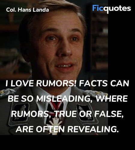 Col. Hans Landa Quotes - Inglourious Basterds