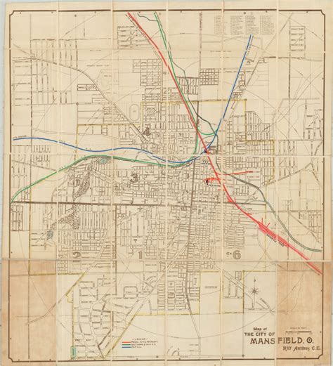 Map of the City of Mansfield, Ohio | Curtis Wright Maps