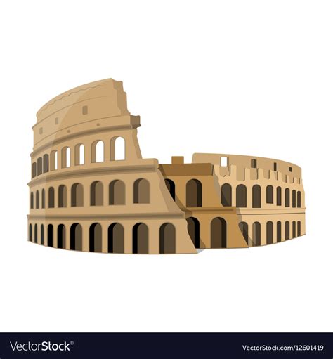 Colosseum in italy icon cartoon style isolated Vector Image