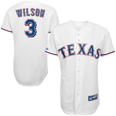 Majestic Russell Wilson Texas Rangers #3 Replica Jersey - White