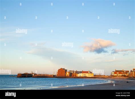 Looking across North Berwick beach to the harbour, North Berwick ...