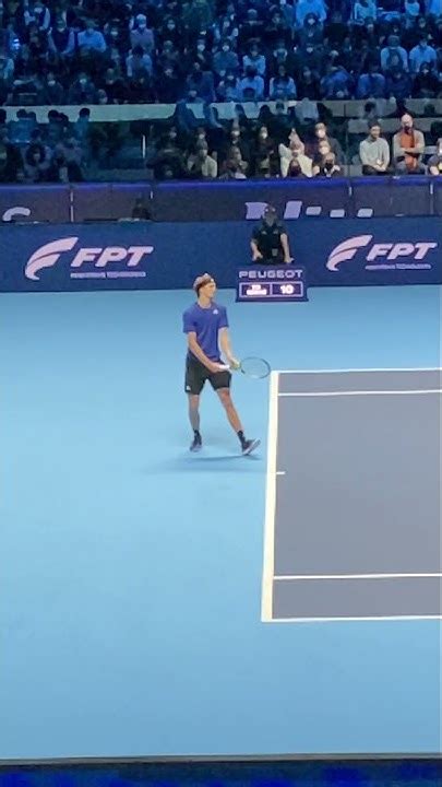 Zverev serve (220km/h) - slow motion. From Nitto ATP Finals 2021 ...