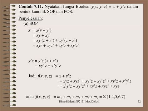 Soal Dan Jawaban Aljabar Boolean Matematika Diskrit