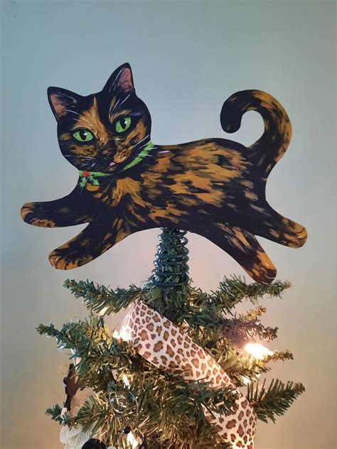 Tortoiseshell Cat Tree Topper Cat Christmas Tree Topper Cat | Etsy