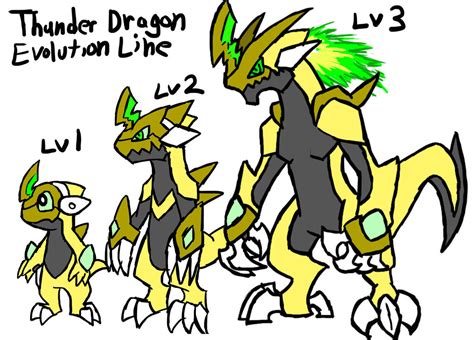 Thunder Dragon Evolution Chart by ObsidianWolf7 on DeviantArt