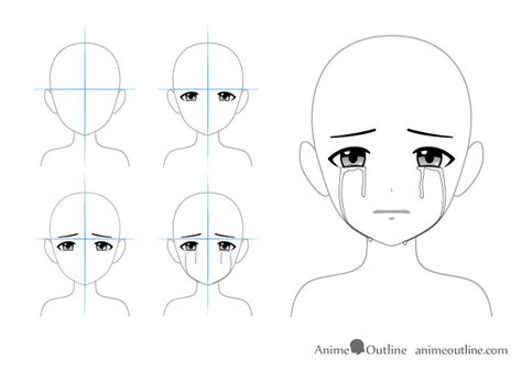 4 Ways to Draw Crying Anime Eyes & Tears - AnimeOutline