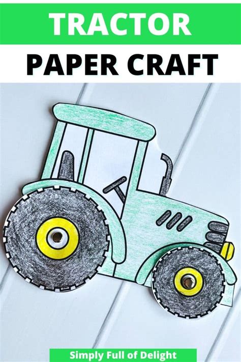 Easy Preschool Tractor Craft (with Free Printable) - Simply Full of Delight