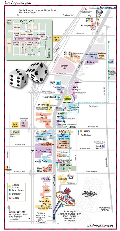 Las Vegas Strip Restaurant Map