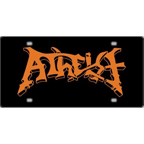 Atheist Band Logo License Plate - Aluminum Novelty License Plate