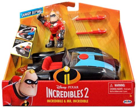 Disney Pixar Incredibles 2 Junior Supers Incredibile Mr. Incredible 3 Vehicle Jakks Pacific - ToyWiz