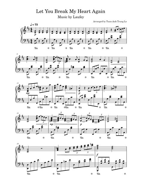 Let You Break My Heart Again – Laufey Sheet music for Piano (Solo ...