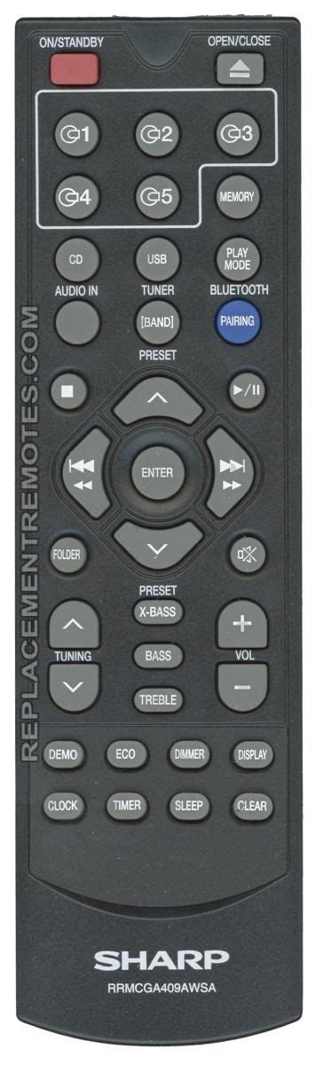 Buy SHARP RRMCGA409AWSA Audio System Remote Control