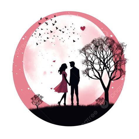 Full Moon Love Valentine, Valentine, Full Moon, Love PNG Transparent Image and Clipart for Free ...