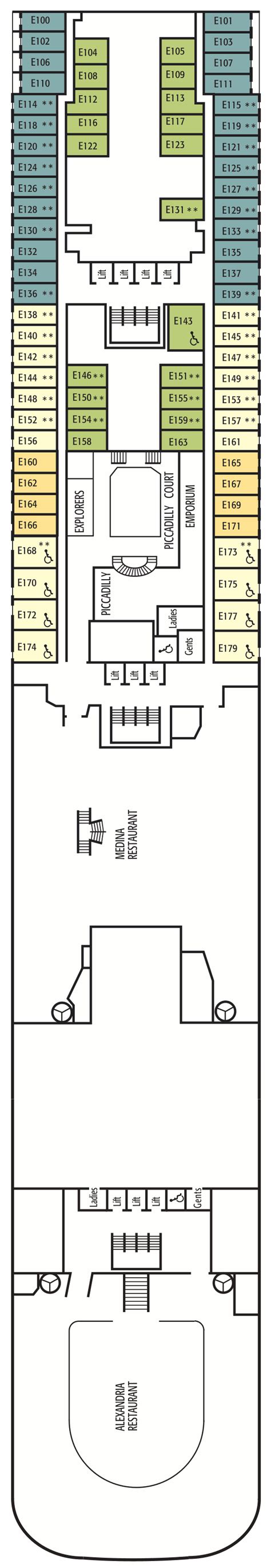 Aurora deck plans - Cruiseline.com