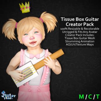 Second Life Marketplace - [Jester Inc.] Tissue Box Guitar Creator Pack!