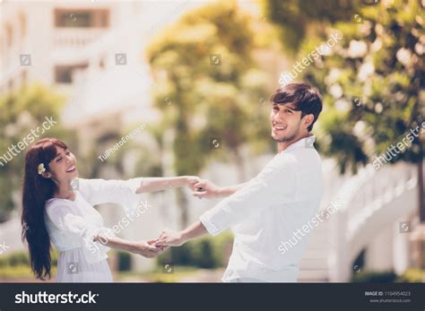 Happy Romantic Couples Lover Holding Hands Stock Photo 1104954023 ...