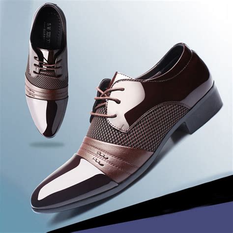 Formal Shoes Men Leather New Dress Oxfords Business Dress Fashion ...