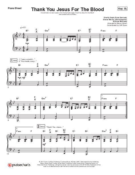 Thank You Jesus For The Blood (Choral Anthem SATB) Sheet Music PDF ...