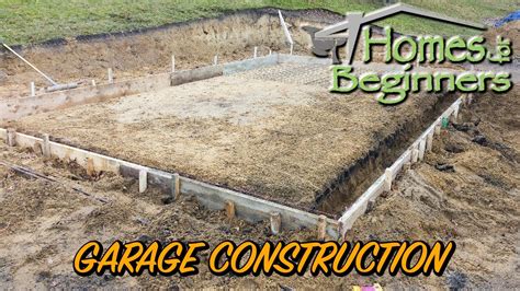 How to Build a Garage - Ground Work and Concrete Pad - YouTube