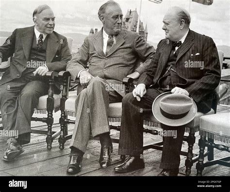 QUEBEC CONFERENCE 18 August 1943. From left: William Mackenzie, Prime ...