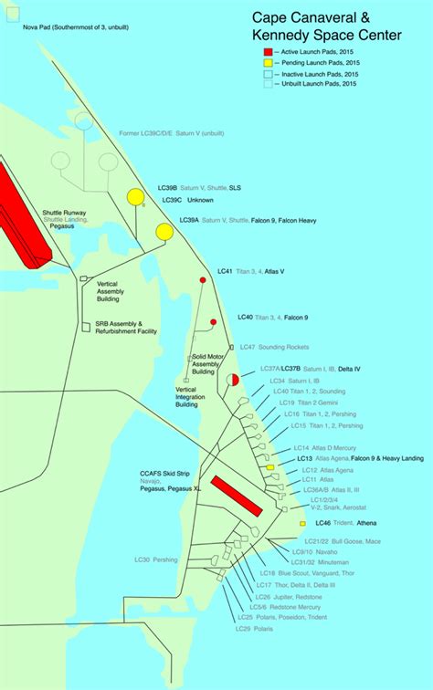 The map of Cape Canaveral Launch pads on Wikipedia is low quality and ...