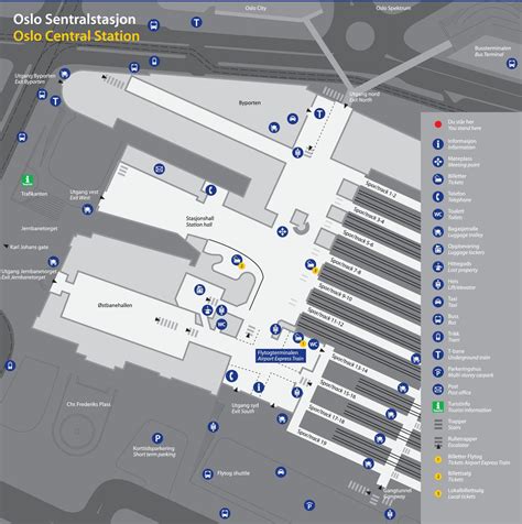 Oslo central station map