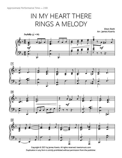 In My Heart there Rings a Melody – Koerts Music