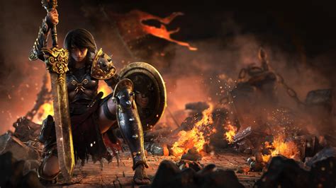 Download Sword Shield Woman Warrior Bellona (Smite) Video Game Smite 4k ...