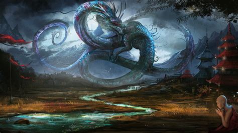 640x1136 resolution | blue dragon illustration digital wallpaper ...