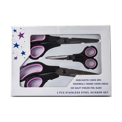 3 Piece Stainless Steel Scissor Set - Eastman Cutting Machines Ltd