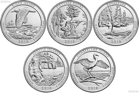 2018 National Park Quarters Complete Set Denver (D) Mint Uncirculated ...