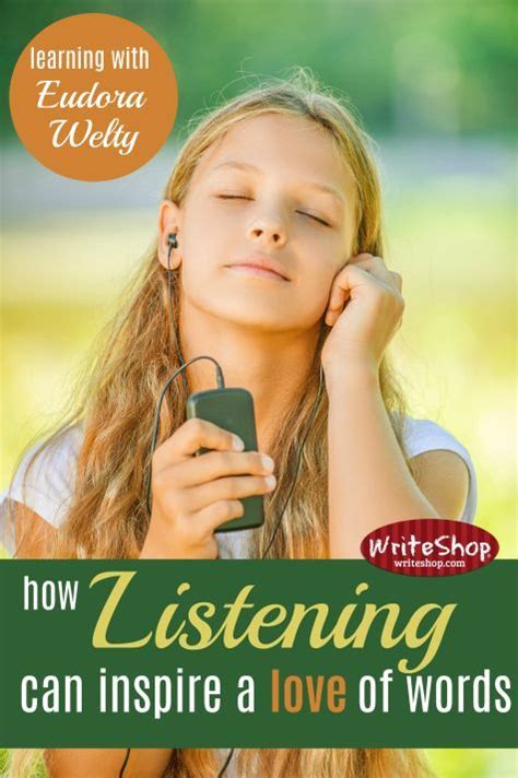 a girl listening to music with headphones on her ear and text reading how listening can inspire ...