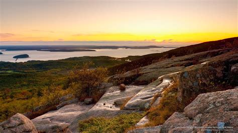 maine, National Parks, acadia, national, park, 2K, view, cadillac, mountain HD Wallpaper