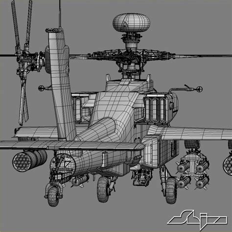 Apache Helicopter 3d Model